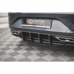 Maxton Street Pro Rear Diffuser Seat Leon FR Hatchback Mk4 Black-Red, MAXTON DESIGN