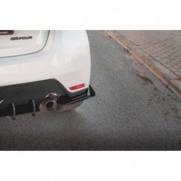 Maxton Racing Durability Rear Side Splitters + Flaps Toyota GR Yaris Mk4 Black-Red + Gloss Flaps, MAXTON DESIGN