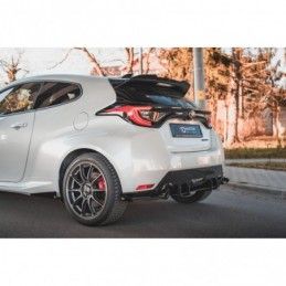 Maxton Racing Durability Rear Side Splitters + Flaps Toyota GR Yaris Mk4 Black-Red + Gloss Flaps, MAXTON DESIGN