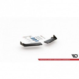 Maxton Racing Durability Rear Side Splitters + Flaps Toyota GR Yaris Mk4 Black-Red + Gloss Flaps, MAXTON DESIGN