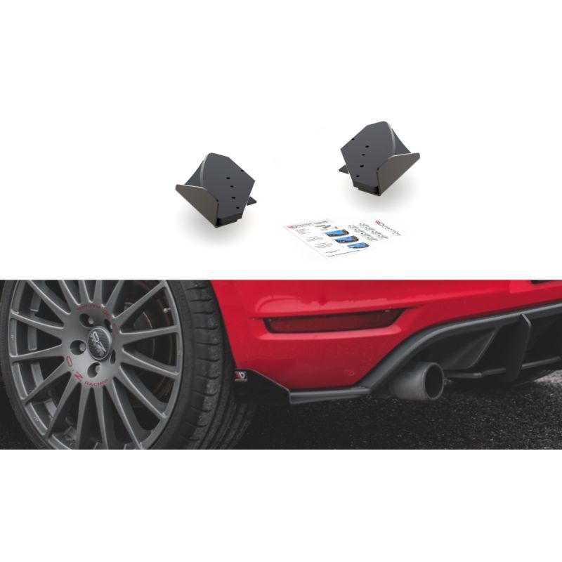 Maxton Racing Durability Rear Side Splitters + Flaps Volkswagen Golf GTI Mk6 Black + Gloss Flaps , MAXTON DESIGN