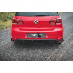 Maxton Racing Durability Rear Side Splitters + Flaps Volkswagen Golf GTI Mk6 Black + Gloss Flaps , MAXTON DESIGN
