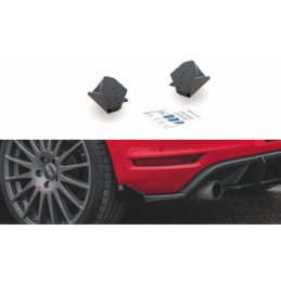 Maxton Racing Durability Rear Side Splitters + Flaps Volkswagen Golf GTI Mk6 Black-Red + Gloss Flaps, MAXTON DESIGN