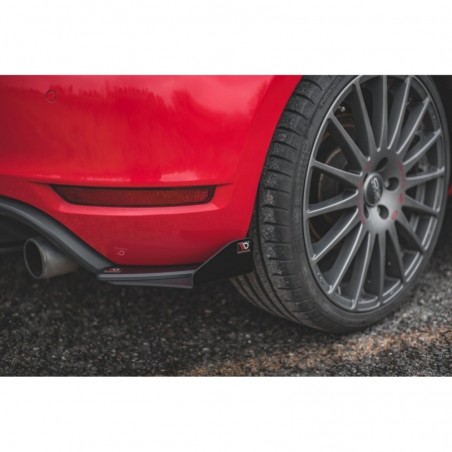 Maxton Racing Durability Rear Side Splitters + Flaps Volkswagen Golf GTI Mk6 Black-Red + Gloss Flaps, MAXTON DESIGN