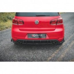 Maxton Racing Durability Rear Side Splitters + Flaps Volkswagen Golf GTI Mk6 Black-Red + Gloss Flaps, MAXTON DESIGN