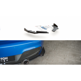 tuning Racing Durability Rear Side Splitters + Flaps BMW M135i F20 Black + Gloss Flaps