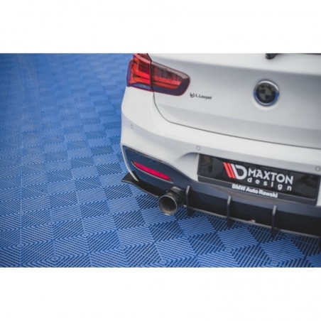 Maxton Racing Durability Rear Side Splitters V.2 for BMW 1 F20 M-Pack M140i Black-Red, MAXTON DESIGN