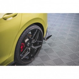 Maxton Racing Durability Rear Side Splitters + Flaps Volkswagen Golf 8 GTI Clubsport Black + Gloss Flaps , MAXTON DESIGN