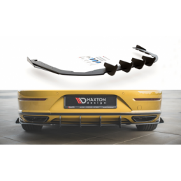 Maxton Racing Durability Rear Valance + Flaps Volkswagen Arteon R-Line Black-Red + Gloss Flaps, MAXTON DESIGN