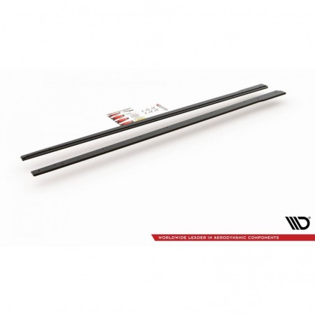 Maxton Racing Durability Side Skirts Diffusers Volkswagen Polo GTI Mk6 Black-Red, MAXTON DESIGN