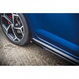 Maxton Racing Durability Side Skirts Diffusers + Flaps Volkswagen Polo GTI Mk6 Black + Gloss Flaps , MAXTON DESIGN