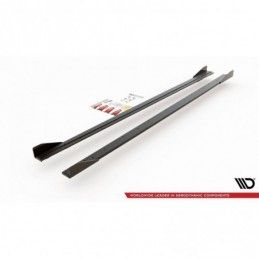 Maxton Racing Durability Side Skirts Diffusers + Flaps Volkswagen Polo GTI Mk6 Black-Red + Gloss Flaps, MAXTON DESIGN