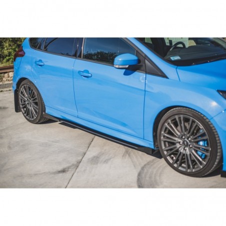 Maxton Racing Durability Side Skirts Diffusers + Flaps Ford Focus RS Mk3 Black + Gloss Flaps , MAXTON DESIGN