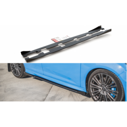 tuning Racing Durability Side Skirts Diffusers + Flaps Ford Focus RS Mk3 Black-Red + Gloss Flaps