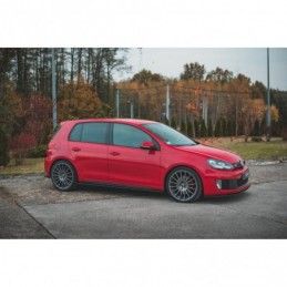 Maxton Racing Durability Side Skirts Diffusers Volkswagen Golf GTI Mk6 Black-Red, MAXTON DESIGN