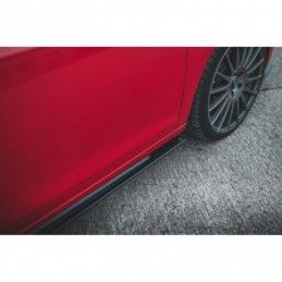 Maxton Racing Durability Side Skirts Diffusers Volkswagen Golf GTI Mk6 Black-Red, MAXTON DESIGN