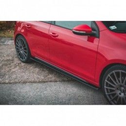 Maxton Racing Durability Side Skirts Diffusers Volkswagen Golf GTI Mk6 Black-Red, MAXTON DESIGN