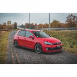 Maxton Racing Durability Side Skirts Diffusers + Flaps Volkswagen Golf GTI Mk6 Black + Gloss Flaps , MAXTON DESIGN