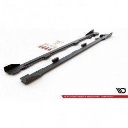 Maxton Racing Durability Side Skirts Diffusers + Flaps Volkswagen Golf GTI Mk6 Black-Red + Gloss Flaps, MAXTON DESIGN