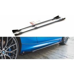 Maxton Racing Durability Side Skirts Diffusers + Flaps BMW 1 F21 M135i / M140i / M-Pack Black + Gloss Flaps , MAXTON DESIGN