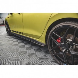 Maxton Racing Durability Side Skirts Diffusers Volkswagen Golf 8 GTI / GTI Clubsport Black-Red, MAXTON DESIGN