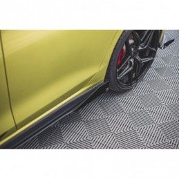 Maxton Racing Durability Side Skirts Diffusers + Flaps Volkswagen Golf 8 GTI / GTI Clubsport Black + Gloss Flaps , MAXTON DES