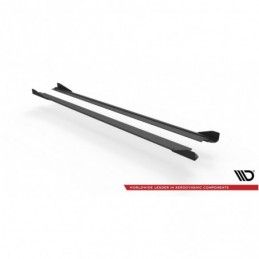 Maxton Street Pro Side Skirts Diffusers + Flaps Seat Leon FR Mk4 Black-Red + Gloss Flaps, MAXTON DESIGN