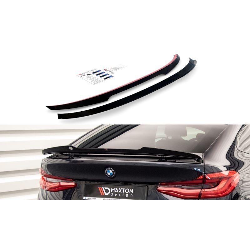 Maxton Spoiler Cap for BMW 6 GT G32 M-Pack Gloss Black, MAXTON DESIGN