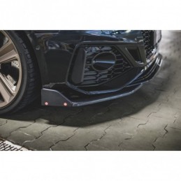 Maxton Front Splitter V.1 + Flaps Audi RS5 F5 Facelift Gloss Black, MAXTON DESIGN
