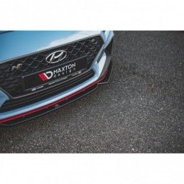 Maxton Front Splitter V.6 + Flaps Hyundai I30 N Mk3 Hatchback/Fastback Gloss Black, MAXTON DESIGN