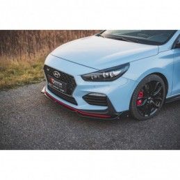 Maxton Front Splitter V.6 + Flaps Hyundai I30 N Mk3 Hatchback/Fastback Gloss Black, MAXTON DESIGN