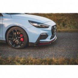 Maxton Front Splitter V.6 + Flaps Hyundai I30 N Mk3 Hatchback/Fastback Gloss Black, MAXTON DESIGN