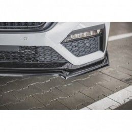 Maxton Front Splitter V.2 + Flaps Skoda Octavia RS Mk4 Gloss Black, MAXTON DESIGN