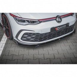 Maxton Front Splitter V.2 + Flaps Volkswagen Golf 8 GTI Gloss Black, MAXTON DESIGN