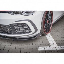 Maxton Front Splitter V.3 + Flaps Volkswagen Golf 8 GTI Gloss Black, MAXTON DESIGN