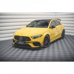 Maxton Front Splitter V.3 + Flaps Mercedes-AMG A45 S Gloss Black, MAXTON DESIGN