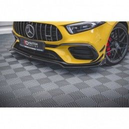 Maxton Front Splitter V.3 + Flaps Mercedes-AMG A45 S Gloss Black, MAXTON DESIGN