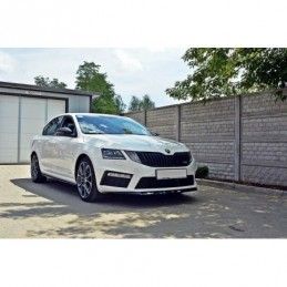 Maxton Front Splitter V.2 Skoda Octavia RS Mk3 Gloss Black, MAXTON DESIGN