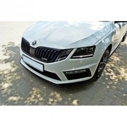 Maxton Front Splitter V.1 Skoda Octavia RS Mk3 Gloss Black, MAXTON DESIGN