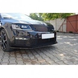 Maxton Front Splitter V.1 Skoda Octavia RS Mk3 Gloss Black, MAXTON DESIGN