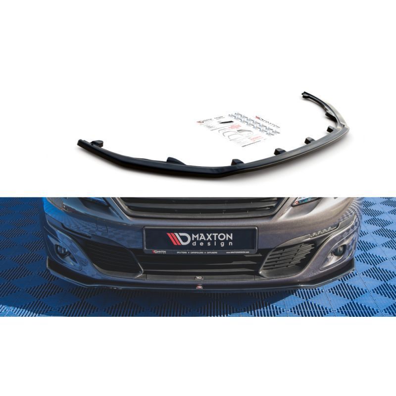 Maxton Front Splitter V.1 Peugeot 308 Mk2 Facelift Gloss Black, MAXTON DESIGN