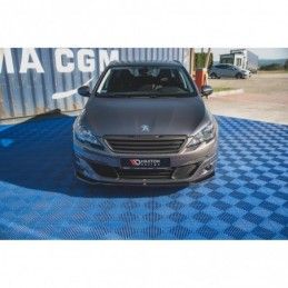 Maxton Front Splitter V.1 Peugeot 308 Mk2 Facelift Gloss Black, MAXTON DESIGN