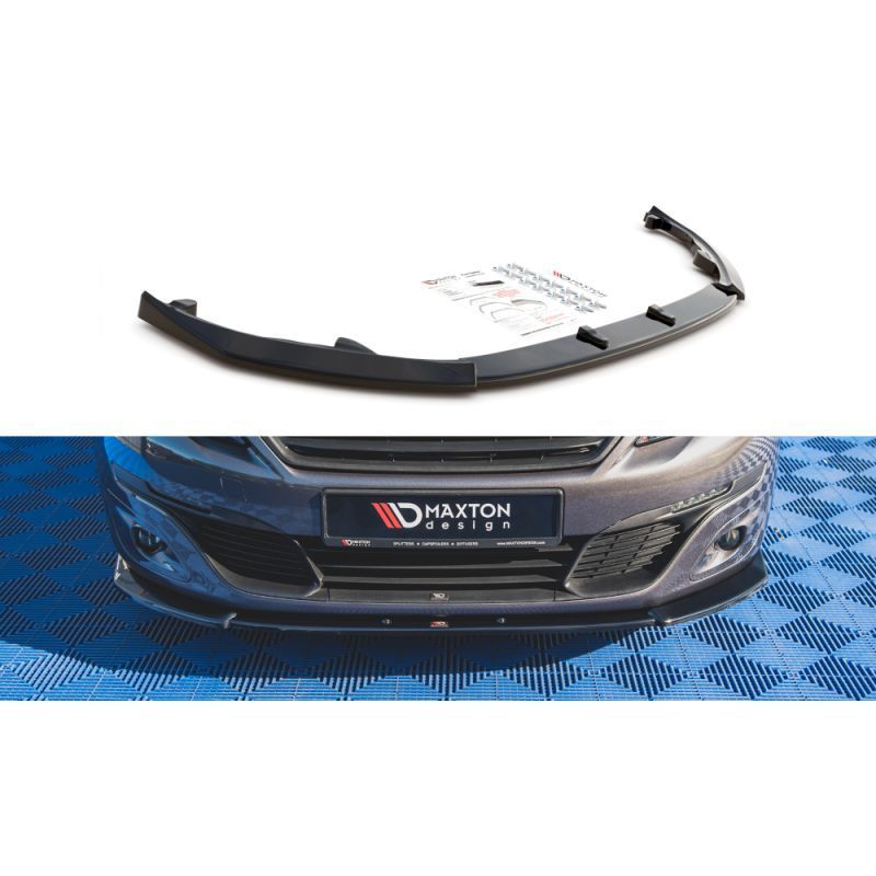 Maxton Front Splitter V.2 Peugeot 308 Mk2 Facelift Gloss Black, MAXTON DESIGN