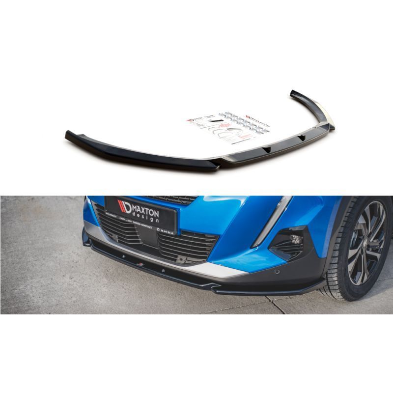 Maxton Front Splitter V.2 Peugeot 2008 Mk2 Gloss Black, MAXTON DESIGN