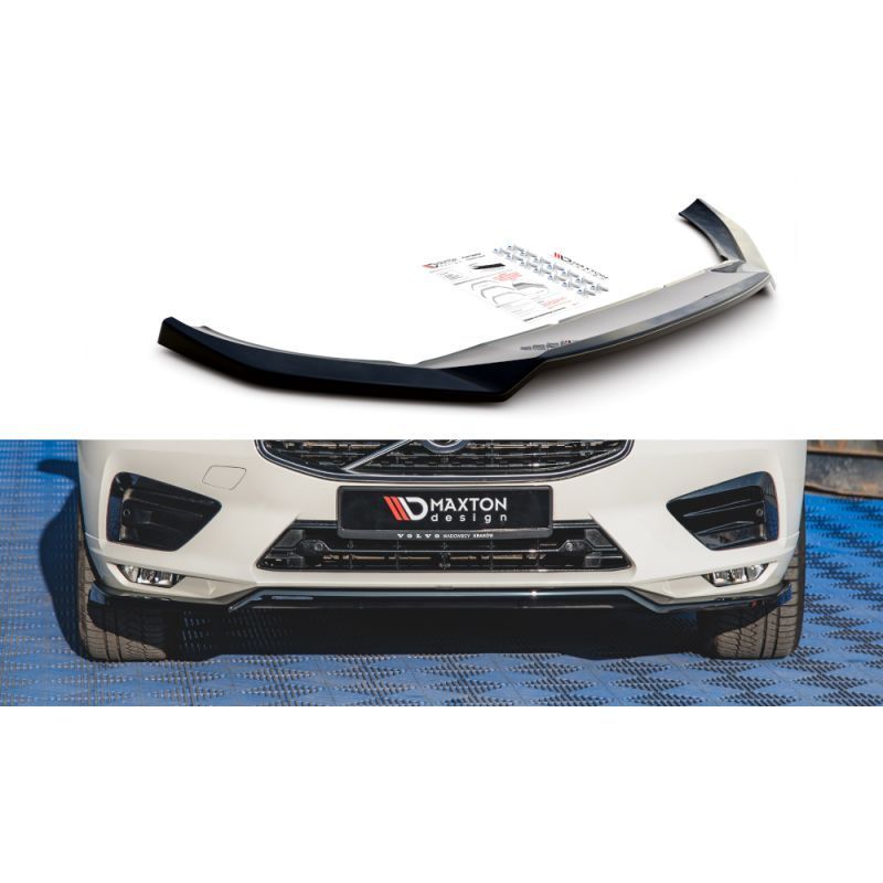 Maxton Front Splitter V.1 Volvo XC60 Mk2 R-Design Gloss Black, MAXTON DESIGN