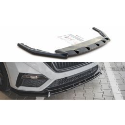 Maxton Front Splitter V.1 Skoda Octavia RS Mk4 Gloss Black, MAXTON DESIGN