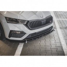 Maxton Front Splitter V.1 Skoda Octavia RS Mk4 Gloss Black, MAXTON DESIGN