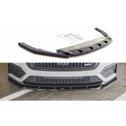 Maxton Front Splitter V.3 Skoda Octavia RS Mk4 Gloss Black, MAXTON DESIGN