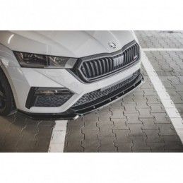 Maxton Front Splitter V.3 Skoda Octavia RS Mk4 Gloss Black, MAXTON DESIGN