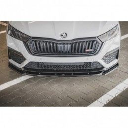 Maxton Front Splitter V.3 Skoda Octavia RS Mk4 Gloss Black, MAXTON DESIGN